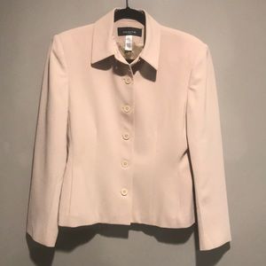 Beige Button Up Work Blazer by Jones New York